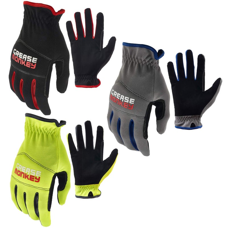 grease monkey Gorilla Grip Utility Work Gloves 3 Pair - Image 1